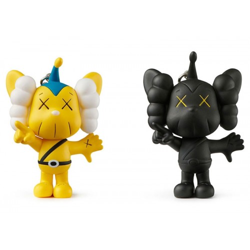 KAWS Tokyo First JPP Keychain Yellow/Black Set (2021)