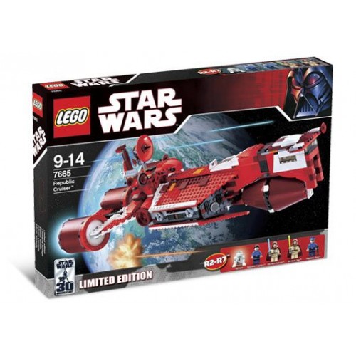 Конструктор LEGO Star Wars Republic Cruiser Limited Edition with R2-R7 Set 7665 Red