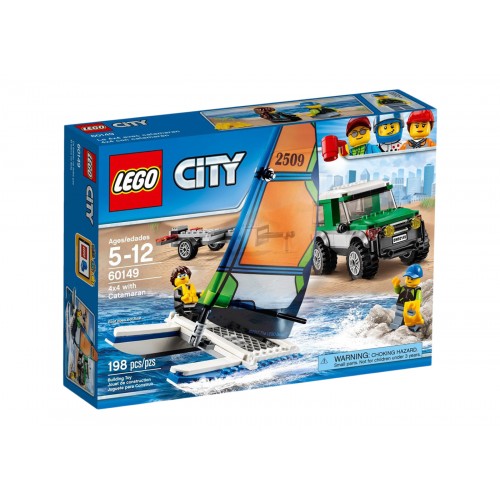 Конструктор LEGO City 4x4 with Catamaran Set 60149