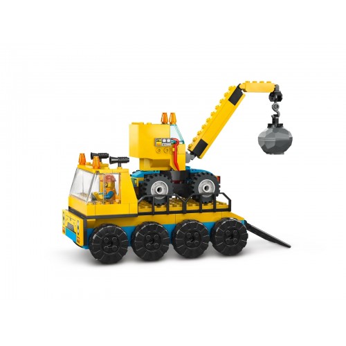 Конструктор LEGO City Construction Trucks and Wrecking Ball Crane Set 60391