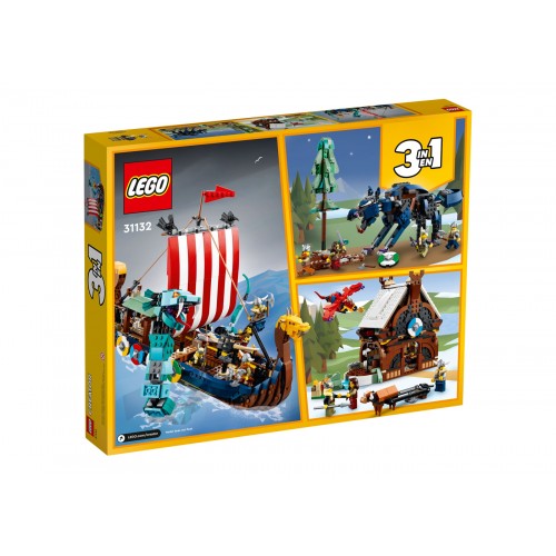 Конструктор LEGO Creator 3 in 1 Viking Ship and the Midgard Serpent Set 31132