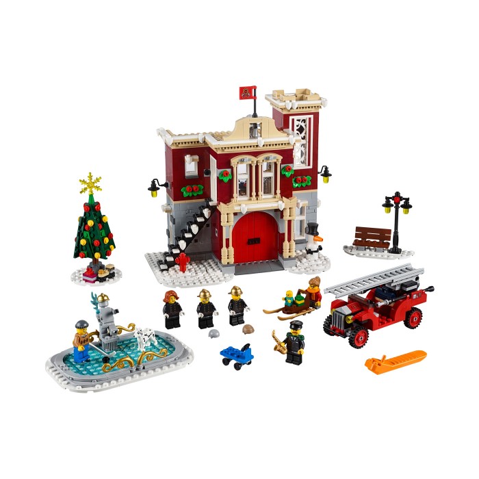 Lego winter fire station on sale