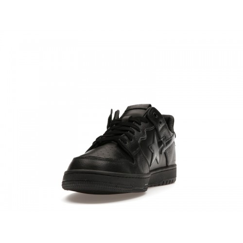 A Bathing Ape Bape SK8 Sta Triple Black Patent Leather Sta Logo - мужская сетка размеров