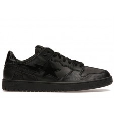 A Bathing Ape Bape SK8 Sta Triple Black Patent Leather Sta Logo
