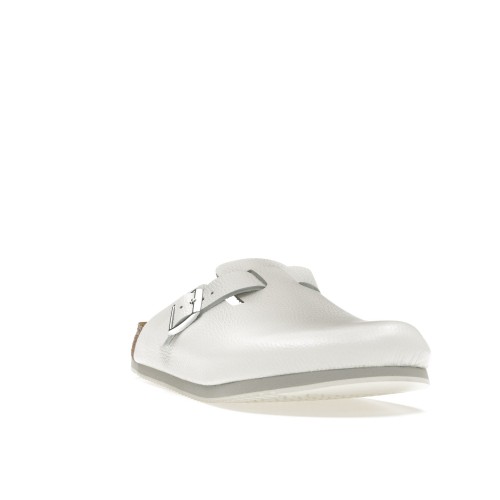 Birkenstock Boston Super Grip Leather White - мужская сетка размеров