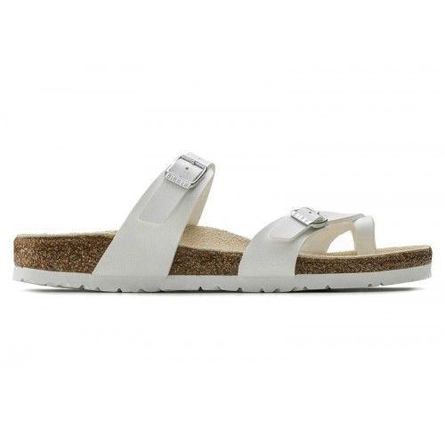 Birkenstock Mayari Birko-Flor White - мужская сетка размеров