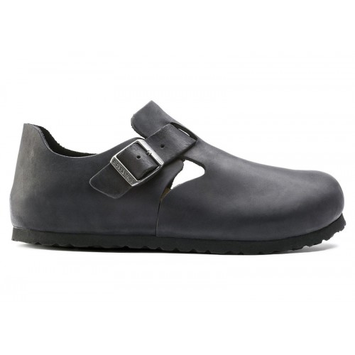 Birkenstock London Oiled Leather Black - мужская сетка размеров