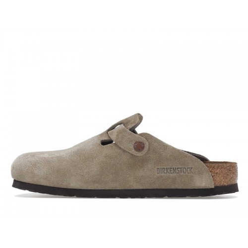 Birkenstock Boston Soft Footbed Suede Taupe - мужская сетка размеров