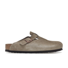 Birkenstock Boston Soft Footbed Suede Taupe