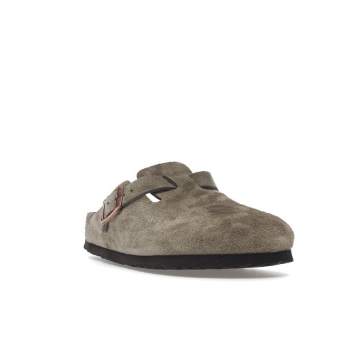 Birkenstock Boston Soft Footbed Suede Taupe (Narrow Fit) - мужская сетка размеров