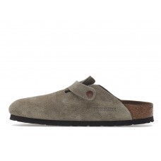 Birkenstock Boston Soft Footbed Suede Taupe (Narrow Fit)