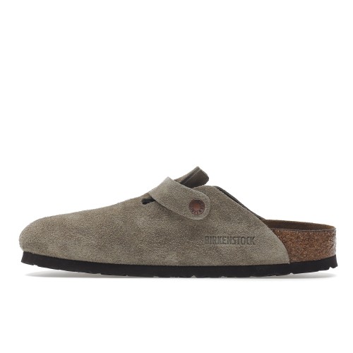 Birkenstock Boston Soft Footbed Suede Taupe (Narrow Fit) - мужская сетка размеров