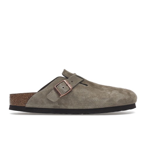 Birkenstock Boston Soft Footbed Suede Taupe (Narrow Fit) - мужская сетка размеров