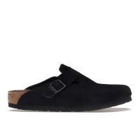 Birkenstock Boston Soft Footbed Suede Black
