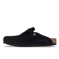 Birkenstock Boston Soft Footbed Suede Black