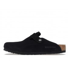 Birkenstock Boston Soft Footbed Suede Black