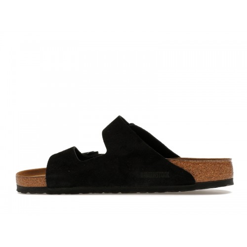 Birkenstock Arizona Soft Footbed Suede Black - мужская сетка размеров