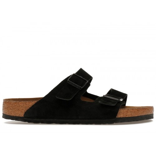 Birkenstock Arizona Soft Footbed Suede Black - мужская сетка размеров