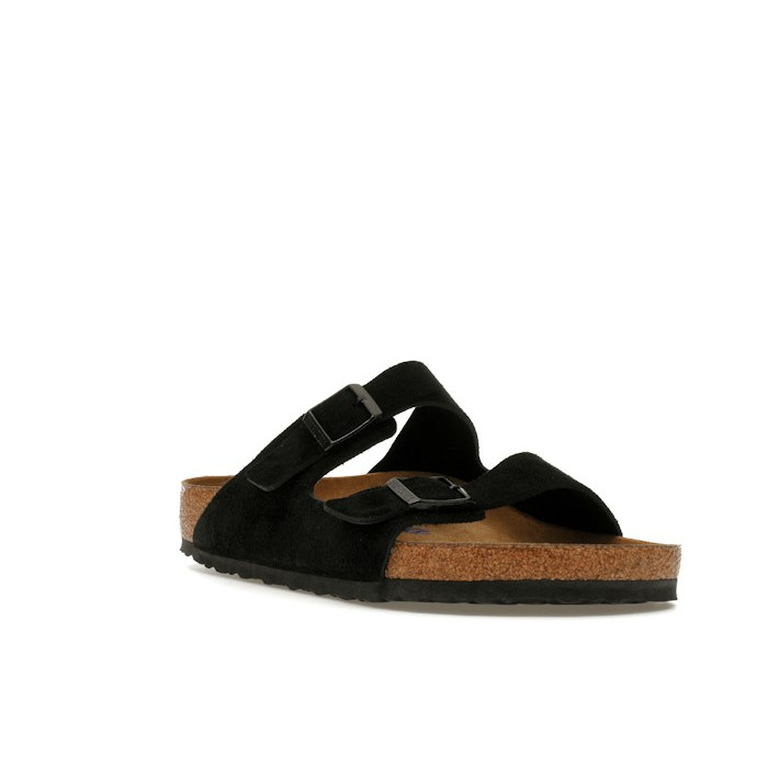 Birkenstock Arizona Soft Footbed Suede Black - мужская сетка размеров Birkenstock Arizona Soft Footbed Suede Black - мужская сетка размеров