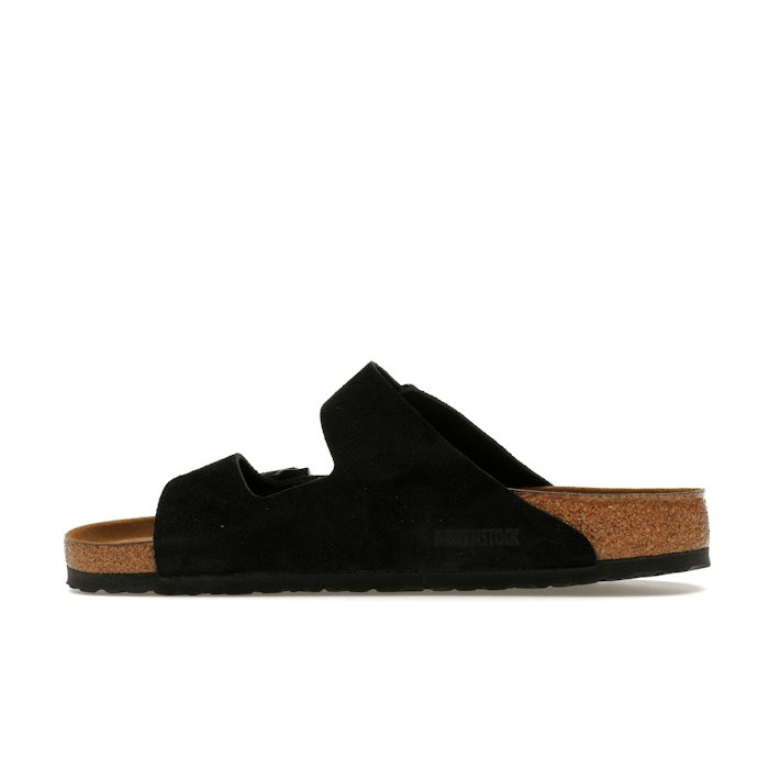 Birkenstock Arizona Soft Footbed Suede Black - мужская сетка размеров Birkenstock Arizona Soft Footbed Suede Black - мужская сетка размеров