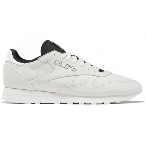 Кроссы Reebok Classic Leather SNEEZE White Black - мужская сетка размеров