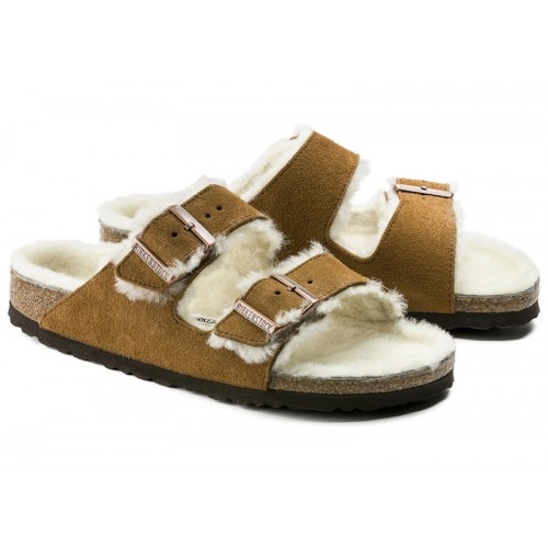 Birkenstock Arizona Shearling Suede Mink - мужская сетка размеров
