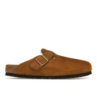 Birkenstock Boston Shearling Suede Leather Mink