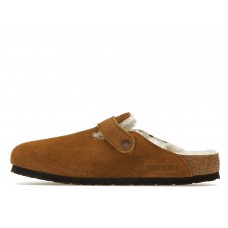 Birkenstock Boston Shearling Suede Leather Mink