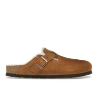 Birkenstock Boston Shearling (Medium/Narrow Fit) Suede Leather Mink