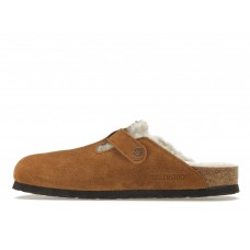 Birkenstock Boston Shearling (Medium/Narrow Fit) Suede Leather Mink