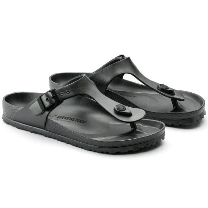 Birkenstock Gizeh Essentials EVA Metallic Anthracite - мужская сетка размеров Birkenstock Gizeh Essentials EVA Metallic Anthracite - мужская сетка размеров