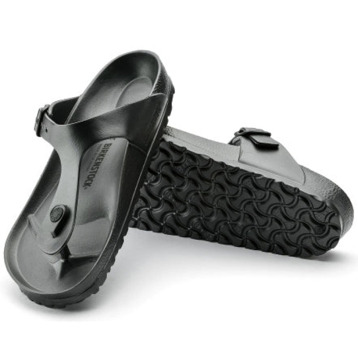 Birkenstock Gizeh Essentials EVA Metallic Anthracite - мужская сетка размеров Birkenstock Gizeh Essentials EVA Metallic Anthracite - мужская сетка размеров