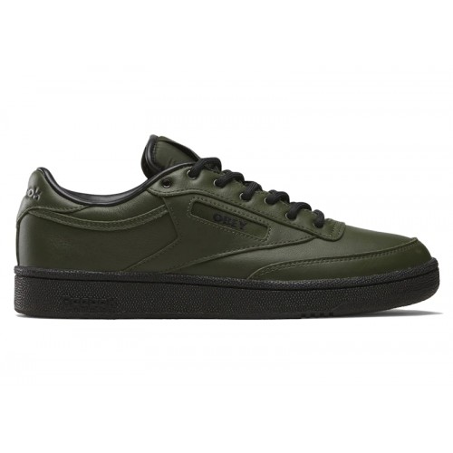 Кроссы Reebok Club C 85 OBEY Green - мужская сетка размеров