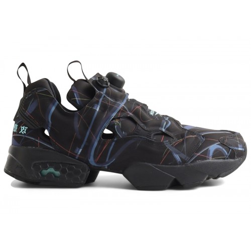 Ghost In The Shell x atmos x Reebok Instapump Fury Black Blue Red - мужская сетка размеров