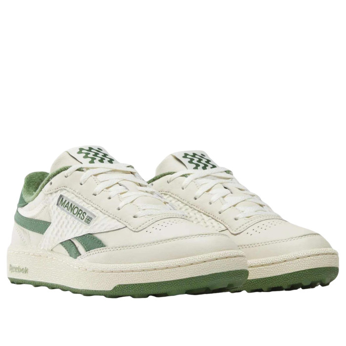 Manors x Reebok Club C Revenge Golf Vintage Chalk Legacy Green - мужская сетка размеров Manors x Reebok Club C Revenge Golf Vintage Chalk Legacy Green - мужская сетка размеров