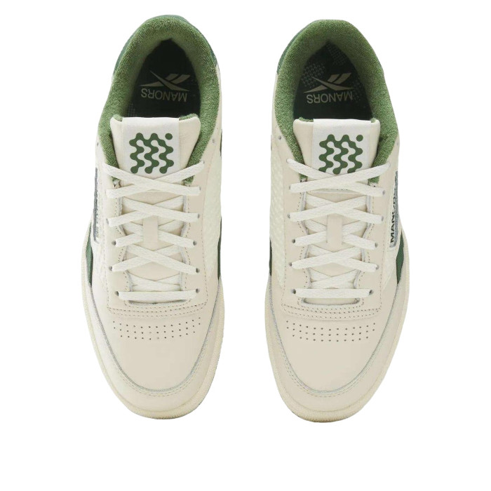 Manors x Reebok Club C Revenge Golf Vintage Chalk Legacy Green - мужская сетка размеров Manors x Reebok Club C Revenge Golf Vintage Chalk Legacy Green - мужская сетка размеров