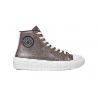 Кроссовки Versace Greca High Top Metallic Gold