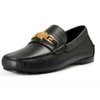 Versace Medusa Leather Loafer Black