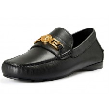 Versace Medusa Leather Loafer Black