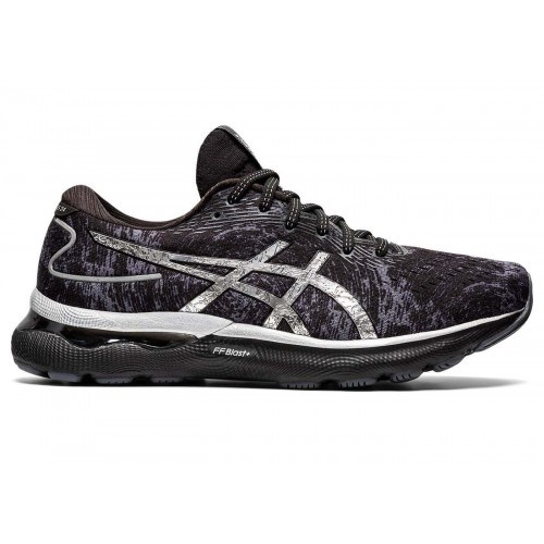 Кроссы ASICS Gel-Nimbus 24 Platinum Black - мужская сетка размеров