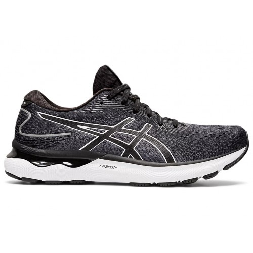 Кроссы ASICS Gel-Nimbus 24 Black White - мужская сетка размеров