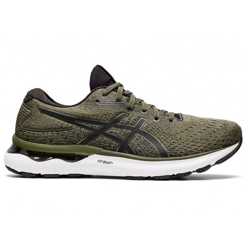 Кроссы ASICS Gel-Nimbus 24 Olive Canvas Gunmetal - мужская сетка размеров