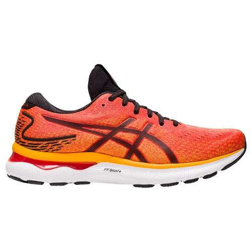 Кроссы ASICS Gel Nimbus 24 Cherry Tomato Black - мужская сетка размеров