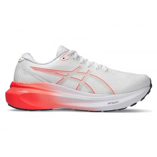 ASICS Gel-Kayano 30 White Sunrise Red - мужская сетка размеров