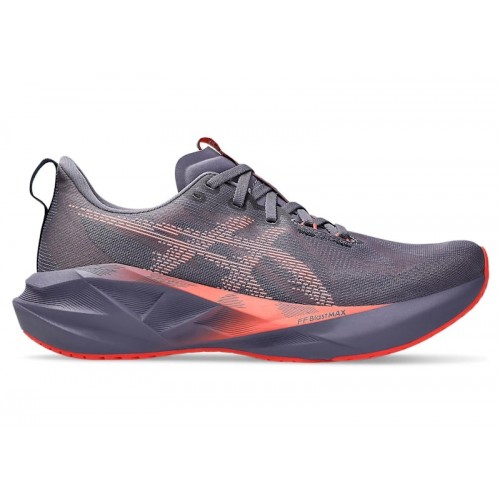 Кроссы ASICS Novablast 5 Greyish Purple Coral Reef - мужская сетка размеров