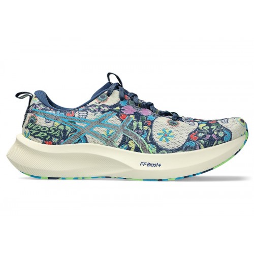 Кроссы ASICS Noosa Tri 16 Limited Edition Midnight Blue Lime Burst - мужская сетка размеров