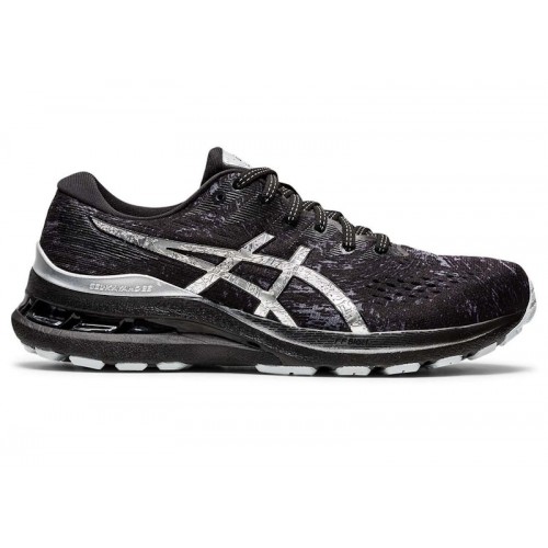 ASICS Gel-Kayano 28 Platinum Black (W) - женская сетка размеров