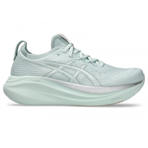 Кроссы ASICS Gel-Nimbus 27 Pure Aqua White (W) - женская сетка размеров