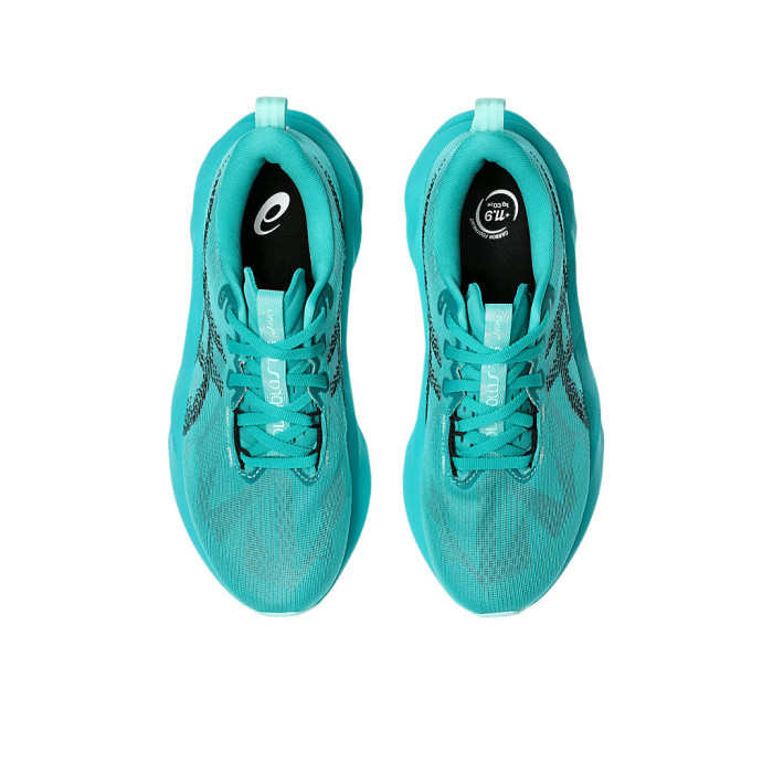 ASICS Novablast 5 Wave Teal Black (W) - женская сетка размеров ASICS Novablast 5 Wave Teal Black (W) - женская сетка размеров