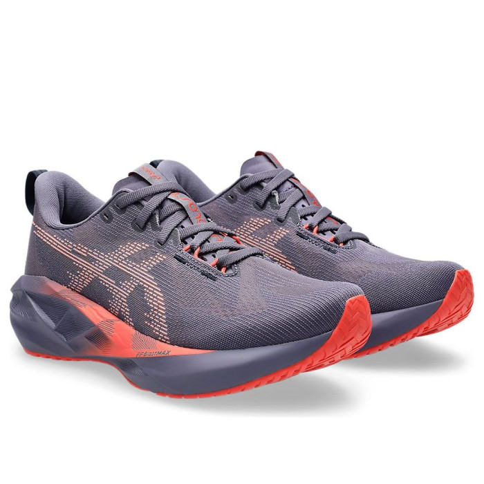 ASICS Novablast 5 Greyish Purple Coral Reef (W) - женская сетка размеров ASICS Novablast 5 Greyish Purple Coral Reef (W) - женская сетка размеров